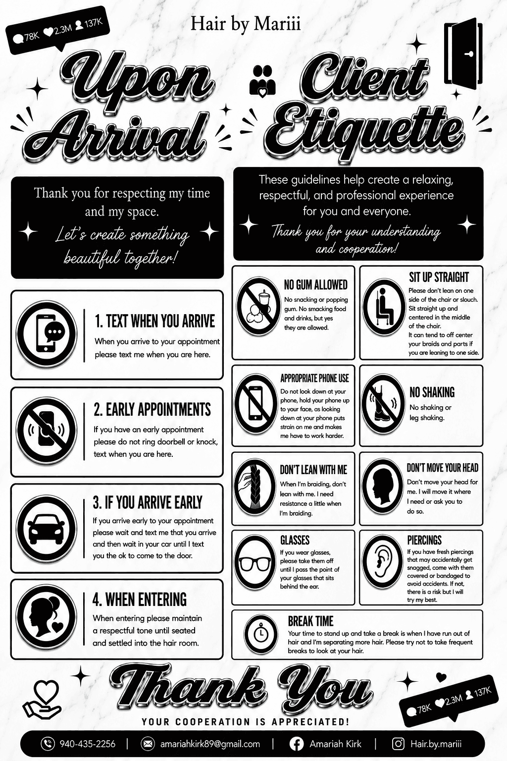 Client etiquette guidelines